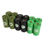 Juice Pet Outdoor Manufacturer 0.012mm 0.015mm Degradable Dog Waste Bag Pet Poop Waste Disposal Bag Compostable Dog Poop Bags