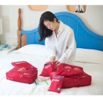 Justop Quality Travel Packing Cubes 6pcs Set Storage Bag