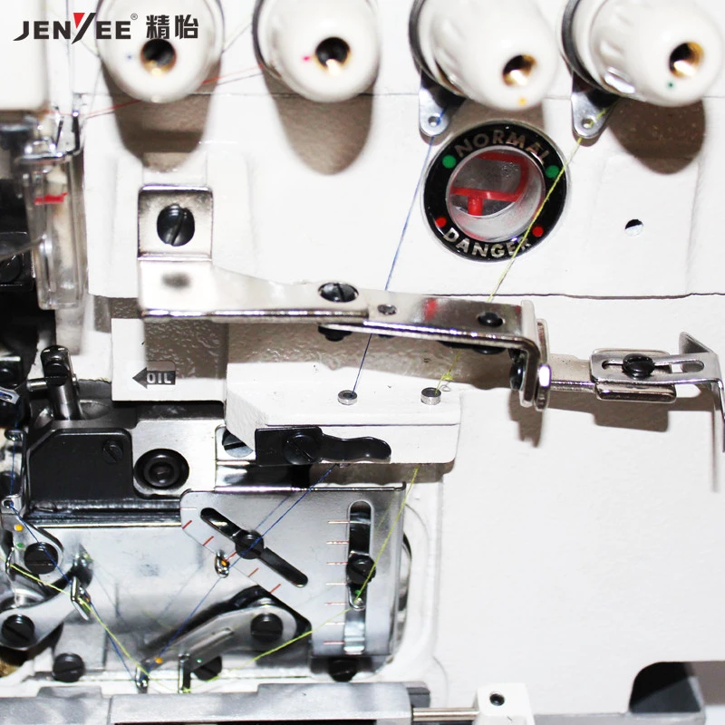 JY-650 overlock sewing machine button demin 4 threads Automatic oiling leather sewing machine Overlock Industrial Sewing Machine
