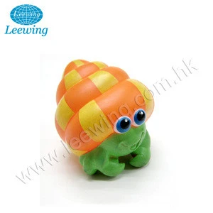 Kids Safe Soft PVC Plastic Products Eco-Friendly Cute Snail Small Animal Squeaky Floating Baby Water Bath Shower Toy