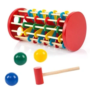 Knocking ball educational toys wooden  toys for kids learning  toy tool coordinating eye and hand movements