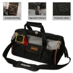 KSEIBI Gray and Black Kit Bag Double Layer Friction-resistant Durable Electrician Tool Bag