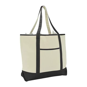 Large capacity plain organic design cotton eco shoulder canvas tote bag