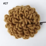Large Dreadlocks Afro Postiche Hairpiece Hair Bun Afro Puff Drawstring Ponytail Chignon Nu Locs Synthetic Hair Extensions