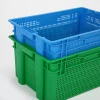 Large industrial stackable vented plastic crate