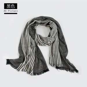 Latest cotton design stripe pattern shawls stoles muslim women girls scarf hijab dubai hijab store wholesale