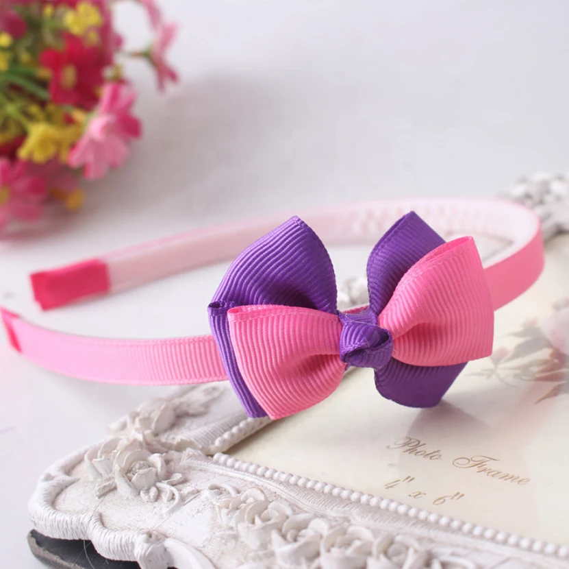 Latest cute kids bow hairband children princess know hair bands
