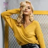 Latest design women plus size clothing knitted cashmere ladies fashion knit tops sweater