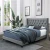 Import Latest King Queen Full Size Double Upholstered Bed with Headboard from China