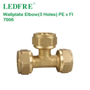 LedFre Brass 7000 10001 Straight Coupling 90 Wallplate Elbow Tee Adaptor for Manifold Ring Insert Nut PE x Ml  Pex Pipe Fitting