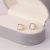 Import Lerca new arrival S925 Silver Sterling cats eye cabochon Geometric Stud Earrings Charming Jewellery for women from China