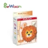lion vivid animal stuffed easy educational plush DIY nonwoven felt sewing toy for children
