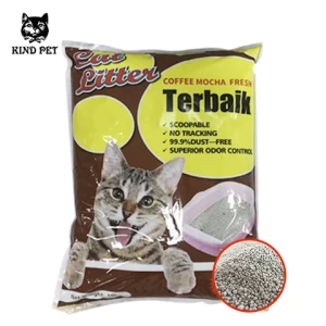Litiere Pour Chats  pet supply  20kg bulk packing bentonite cat litter supplier