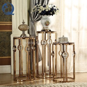 living room set tall rose gold metal flower stand
