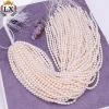 LLX-00002 AAA grade 4mm-4.5mm Korean fantasy natural white freshwater baroque loose pearls wholesale necklace