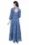 Import Long indian cotton indigo gown with cut out back hand block printed long kurta for women from India
