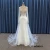 Import long sleeve V neck  lace wedding dress beading 3 D flower lace bridal dress from China