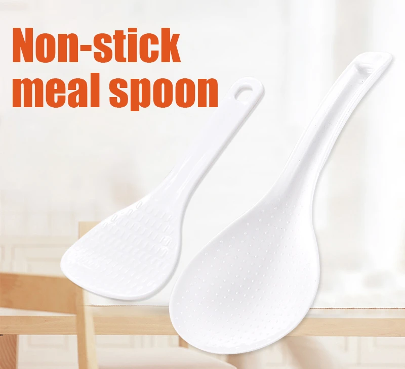 Low-cost Kitchen Ladle Rice Paddle Meal Spoon Household Non Stick PP Plastic Rice Spoon