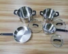 low heat bakelite handle induction bottom stainless steel cookware set