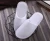 Import Low MOQ High Quality Coral Fleece White Closed Toe Fluffy Hotel Disposable Slippers from China