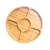 Import low price custom home party round divided compartments dry fruits dessert cake bamboo wooden serving tray plates from China