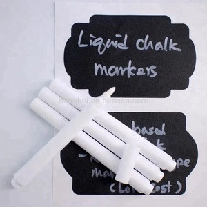 Low price OEM multi color white liquid chalk marker pen on PVC chalkboard label