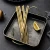 Import Luxury 4 pairs window box pack high quality Japanese reusable custom PVD gold stainless steel chopsticks from China