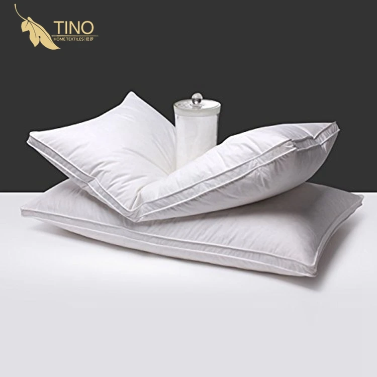 Luxury Cheap Wholesale Pure White 100% Cotton Down Feather Hotel Pillow