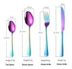 Luxury Golden Gift Box 24 Pieces Stainless Steel Cutlery Set For wedding Flatware Set