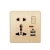 Import Luxury Light Wall Switches Gold UK Africa Mid East Electrical Switches Sockets British Standard Switch Socket Universal USB from China
