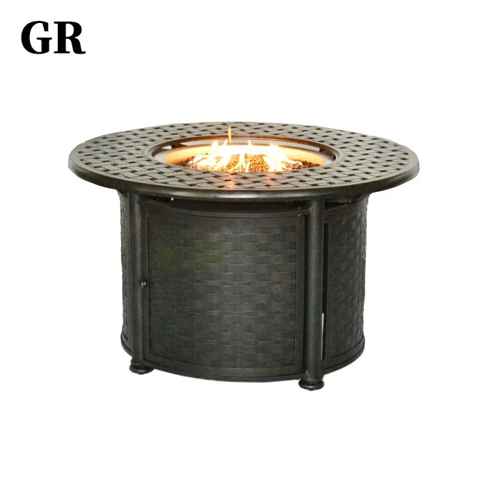 Luxury Outdoor Garden Cast Aluminum Patio Furniture Gas Table Fire Pit