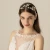 Luxury Rhinestone Wedding Hair Bands Pear Beaded Vintage bridal headband Tiara beads with chiffon leaves headband