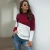 Import m0010 2020 Winter New Products Color Blocking Asymmetrical Turtleneck Knitwear Sweater For Women from China