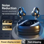 M47 Creative ear clamp wireless BT earphone earbuds bone conduction headphone ear tws LED intelligent mirror sports earphone