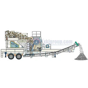 Malaysia perlite mobile crushing plant aggregate portable crushing station