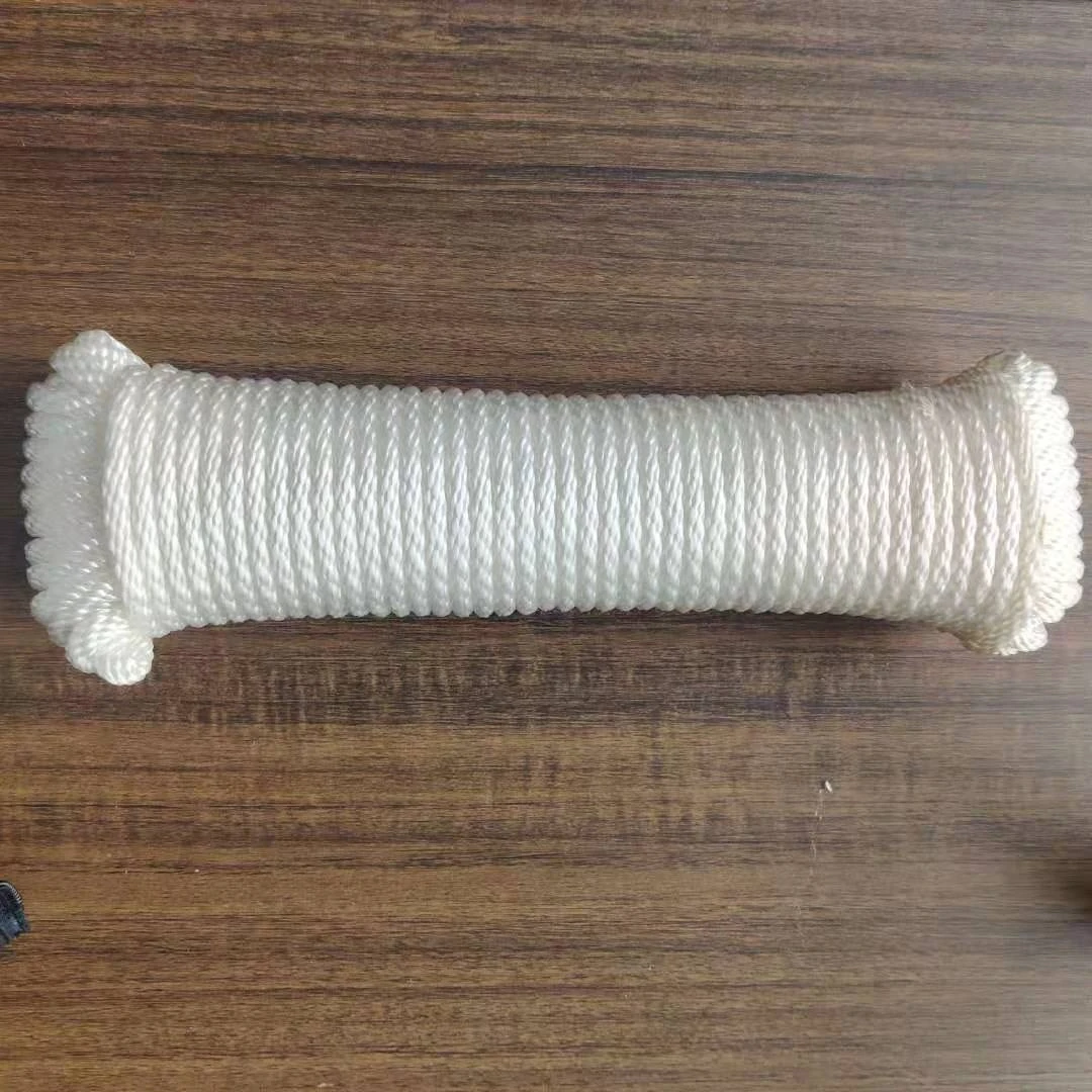 Manufacturer customed white solid braided nylon rope solid braid utility rope
