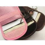 Manufacturer price carbon fiber car key signal blocking pouch in key wallets