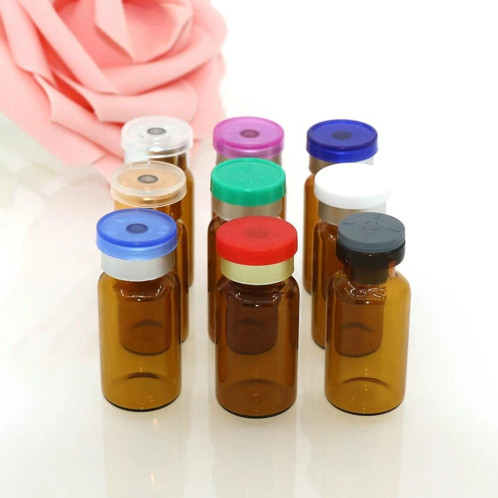 Medical 10 ml Glass Vials for Injection with Rubber Stopper and aluminum Cap, pharmaceutical glass bottles glass tube usp type 1