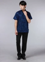 Men Chinese style collar short sleeve Chinese traditional clothing Tang suit Kung Fu shirt 5 colors