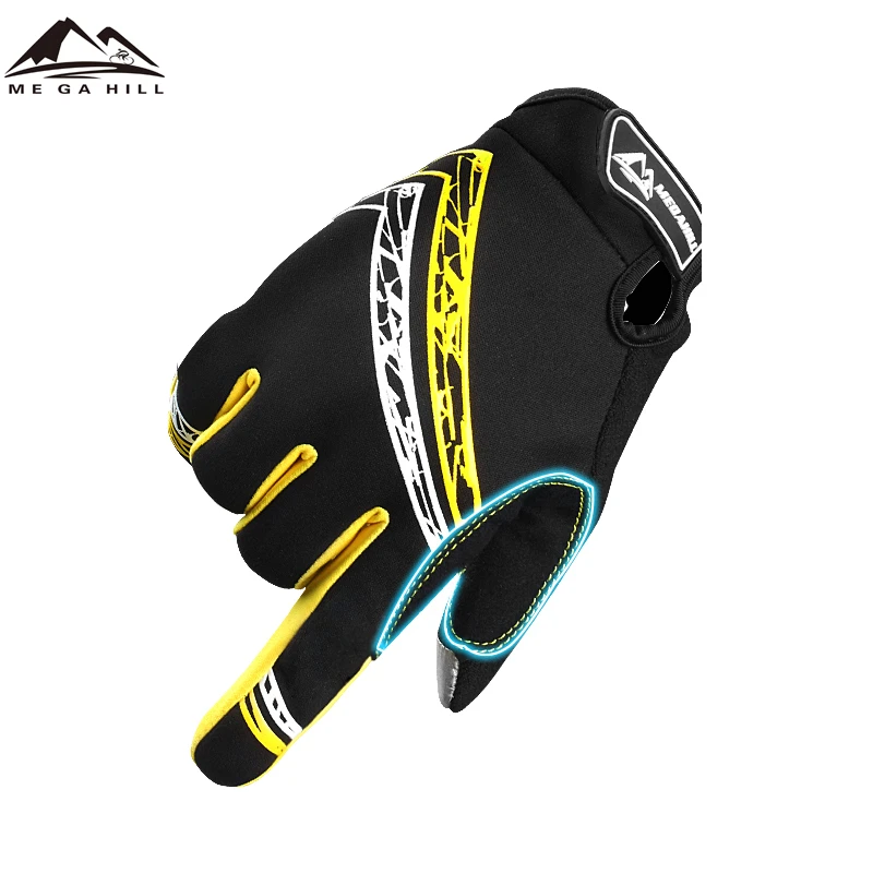 Mens Breathable Full Finger Touch Screen Anti-slip  Winter Bike Riding Cycling Gloves