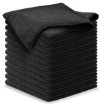 Microfiber Towels Wholesale for Car Cleaning Overlocked Household Kitchen Microfiber Car Towel Cleaning Cloth