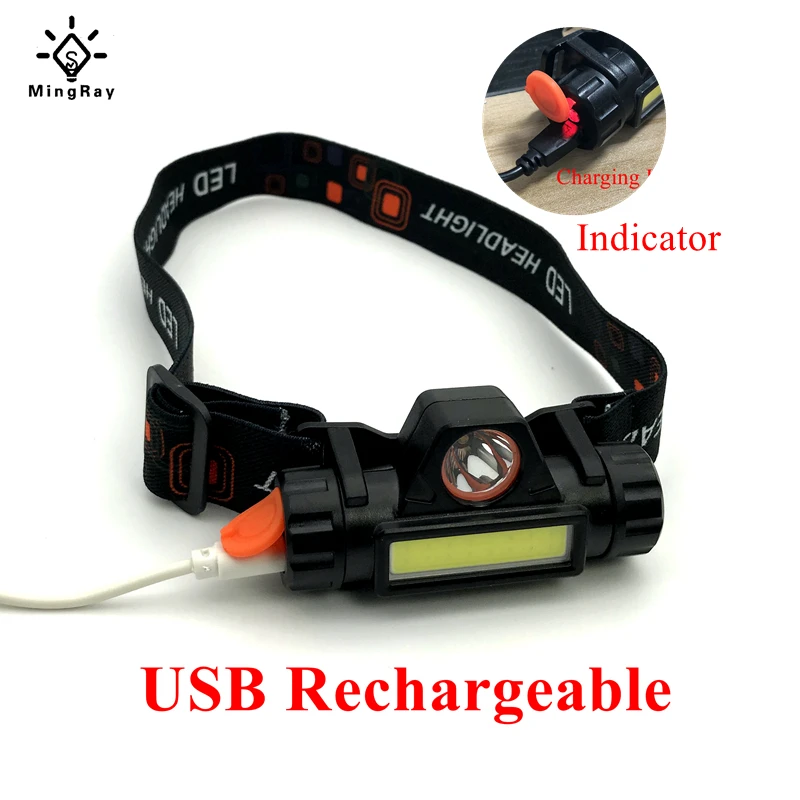 MingRay big discount 2020 new arrival USB Rechargeable waterproof headlight head lamp in stock fast dispatch FBA delivery