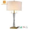 Modern Creative Simple Crystal Household LED Table Lamp With White Shade