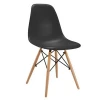 Modern Design White PP Plastic Ems Dining Chairs With Beech Wood Legs