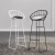 Import Modern high quality  iron art  stool casual  metal bar chair pink high  chairs dining chair upholstered from China
