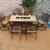 Import modern metal aluminum outdoor garden table and chair BBQ from China