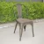 Modern Metal Home Coffee Shop Chair with wooden surface