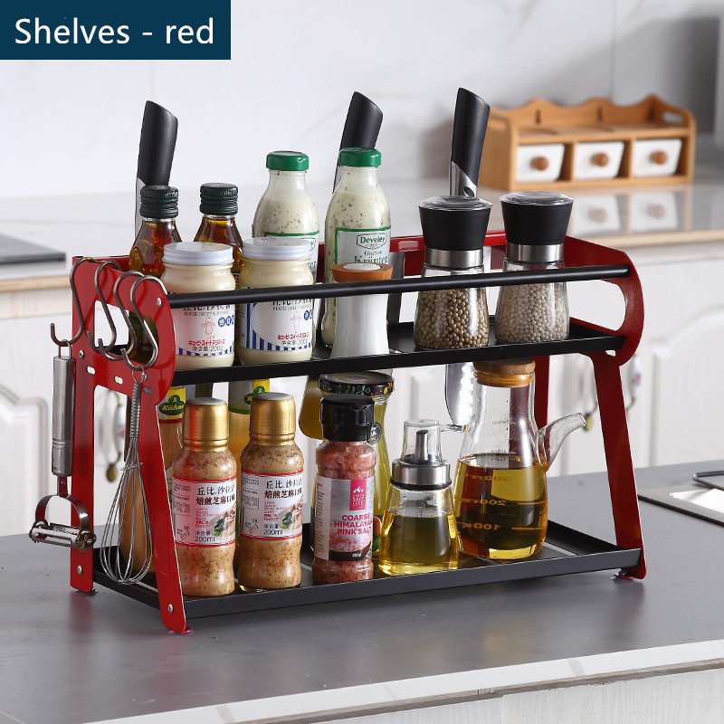 Buy Modern Metal Kitchen Spice Jar Storage Rack Multifunctional ...
