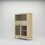Modern simple customized dining room solid ash wood dining cabinet sideboard
