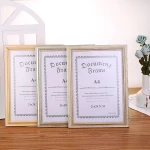 modern simple design gold colored plastic picture frame fashion poster frame wholesale